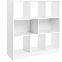 VASAGLE Librería de Madera con Cubos y estantes Abiertos- Estantería para Libros Independiente- para Sala de Estar…
